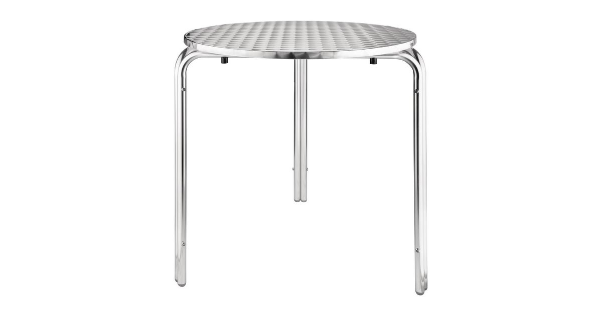 Bolero Cg836 Bistro Tisch, Rund, Silber – 720 Mm Hoch, 700 Mm Durchmesser, Für Innen Und Außen