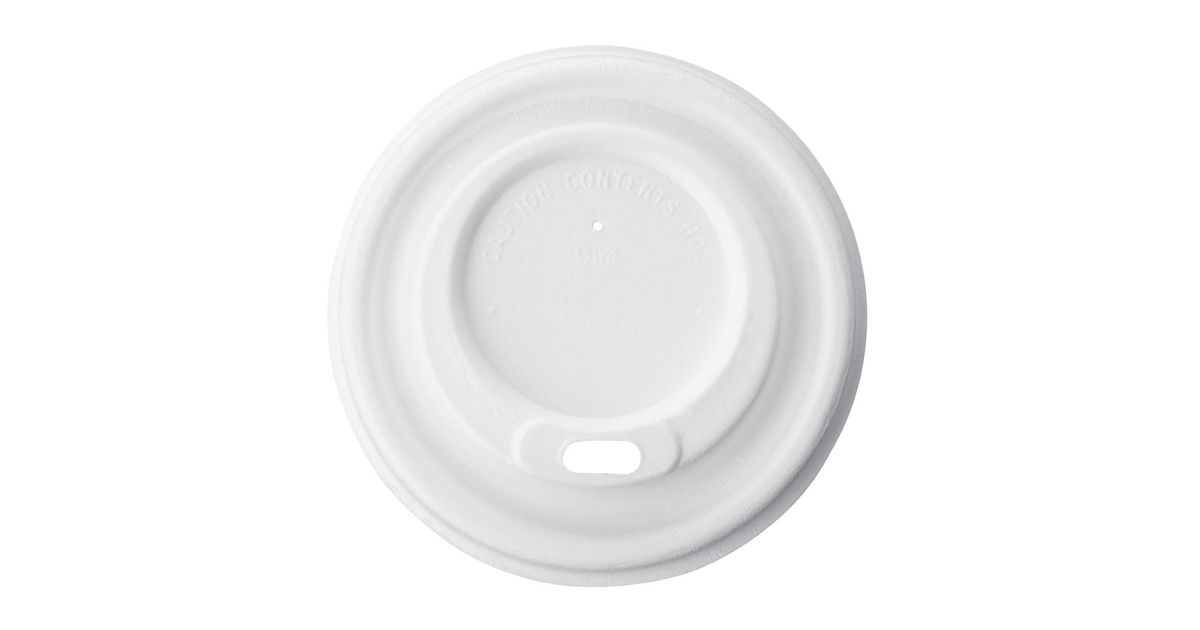 Fiesta Compostable FS060 White Lids To Fit 225ml Coffee Cups (Pack of ...