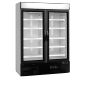 NC5000G 1149 Ltr Upright Double Hinged Glass Door White Display Fridge With Canopy