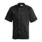 A439-L Vegas Unisex Chefs Jacket Short Sleeve Black L