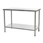 HEF651 1200w x 600d mm Stainless Steel Centre Table with One Undershelf