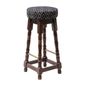 FT456 Classic Dark Wood High Bar Stool with Black Diamond Seat (Pack of 2)