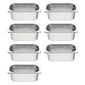 S408 Stainless Steel Gastronorm Tray Set 7 x 1/4 100mm (Pack of 7)