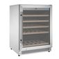 G-Series GM627 118 Ltr Undercounter Single Glass Door Stainless Steel Single Zone Wine Cooler