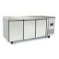 HED497 Medium Duty 420 Ltr 3 Door Stainless Steel Refrigerated Prep Counter