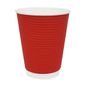 GP428 Ripple Wall Coffee Cups Red 340ml (Pack of 500)