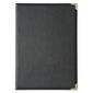E221 Faux Leather Menu Cover A4 Black