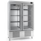 AEX1000TF 1100 Ltr Upright Double Hinged Glass Door Stainless Steel Display Fridge