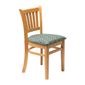 FT478 Manhattan Soft Oak Dining Chair with Green Diamond Padded Seat (Pack of 2)