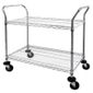 CC430 Chrome 2 Tier Wire Mobile Clearing Trolley