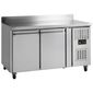 GC72 Medium Duty 282 Ltr 2 Door Stainless Steel Refrigerated Prep Counter With Splashback