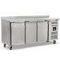 LBC3 465 Ltr 3 Door Stainless Steel Freezer Prep Counter With Upstand