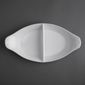 Whiteware Y100 Divided Oval Eared Dishes 290x 160mm (Pack of 6)