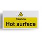 E7140 Caution Hot Surface Sign Self-Adhesive