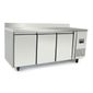 HEF141 Medium Duty 420 Ltr 3 Door Stainless Steel Refrigerated Prep Counter with Upstand