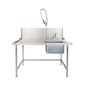 T15SENL 1500(W) x 800(D)mm Left Hand Entry Table With Sink For Classeq Passthrough Dishwashers