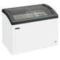 FOCUS 106 GREY 270 Ltr White Display Chest Freezer With Grey Curved Glass Lid