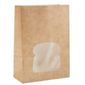 FA382 Recyclable Paper Sandwich Bags with Window Kraft (Pack of 250)