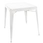GC869 Bistro Square Steel Table White 668mm (Single)