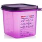 Allergen CM786 Polypropylene 1/6 Gastronorm Food Storage Container Purple 2.6 Ltr