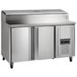 SS7200 320 Ltr 2 Door Stainless Steel Refrigerated Pizza / Saladette Prep Counter