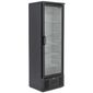 BAR10 260 Ltr Upright Single Glass Door Black Back Bar Bottle Cooler