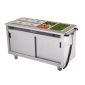 BM40MS 1600mm Wide Mobile Hot Cupboard With Bain Marie Top