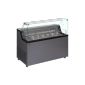 MIRABELLA7 7 x Napoli Pan Anthracite Flat Glass Ice Cream Display Freezer