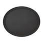 C162 Polypropylene Oval Non-Slip Tray Black 685mm