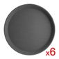 S658 Polypropylene Non-Slip Round Trays 356mm (Pack of 6)