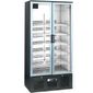 ZXS20 425 Ltr Upright Double Hinged Glass Door Black Back Bar Bottle Cooler