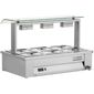 MEV610 3 x 1/1GN Electric Countertop Wet Heat Bain Marie With Sneeze Guard
