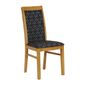 FT417 Brooklyn Padded Back Soft Oak Dining Chair with Black Diamond Padded Seat and Back (Pack of 2)