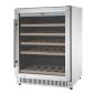 G-Series GM627 118 Ltr Undercounter Single Glass Door Stainless Steel Single Zone Wine Cooler