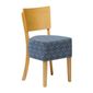 FT426 Asti Padded Soft Oak Dining Chair with Blue Diamond Deep Padded Seat and Back (Pack of 2)