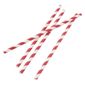 FP442 Individually Wrapped Paper Straws Red Stripes 210mm (Pack of 250)