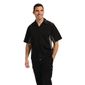 A948-XXL Unisex Contrast Shirt Black and Grey 2XL