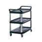 X-tra F693 Polypropylene 3 Tier Mobile Utility Trolley Black