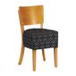 FT425 Asti Padded Soft Oak Dining Chair with Black Diamond Deep Padded Seat and Back (Pack of 2)