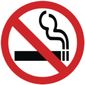 Y937 No Smoking Symbol Window Sign