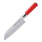 Red Spirit GH292 Fluted Santoku Knife Red 7"