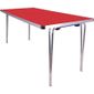 DM697 Contour Folding Table Red 5ft
