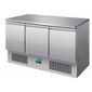 HED500 380 Ltr 3 Door Stainless Steel Refrigerated Prep Counter