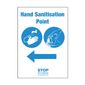 FN847 Hand Sanitisation Point Arrow Right Sign A5 Self-Adhesive