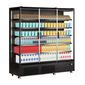 PC1870B 1935mm Wide Black Multideck Display Fridge With Frameless Hinged Glass Doors