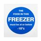 L839 Food In This Freezer Sign Self-Adhesive