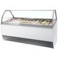 MILLENNIUM LX18 18 x Napoli Pan White Curved Glass Ice Cream Display Freezer