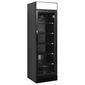 CEV425CP BLACK 358 Ltr Upright Single Glass Door Black Display Fridge With Canopy