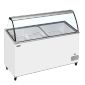 IC501SCE+CANOPY 12 x Napoli Pan White Curved Glass Ice Cream Display Freezer With Canopy