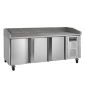 PT1300 565 Ltr 3 Door Stainless Steel Refrigerated Pizza / Saladette Prep Counter